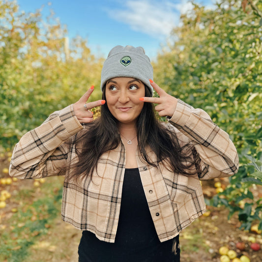 Alien Head Cuffed Beanie