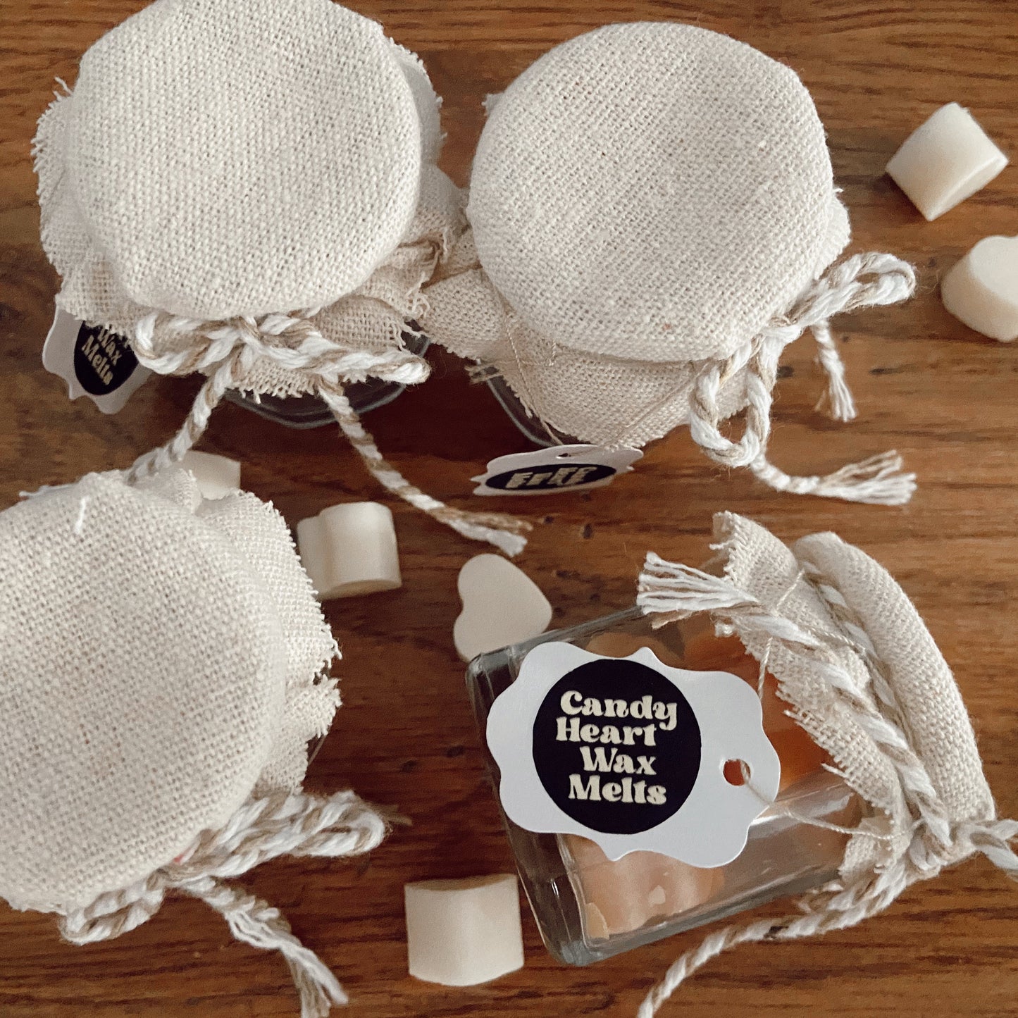 Toasted Marshmallow Candy Heart Jar