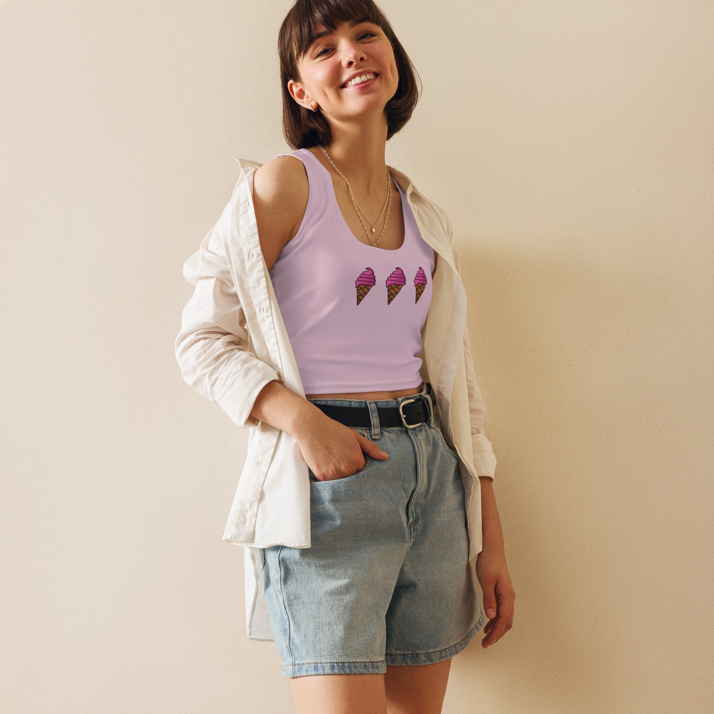 Strawberry Ice Cream Crop Tank