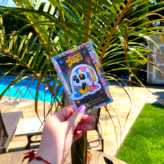 Weird Summer Skull Sticker