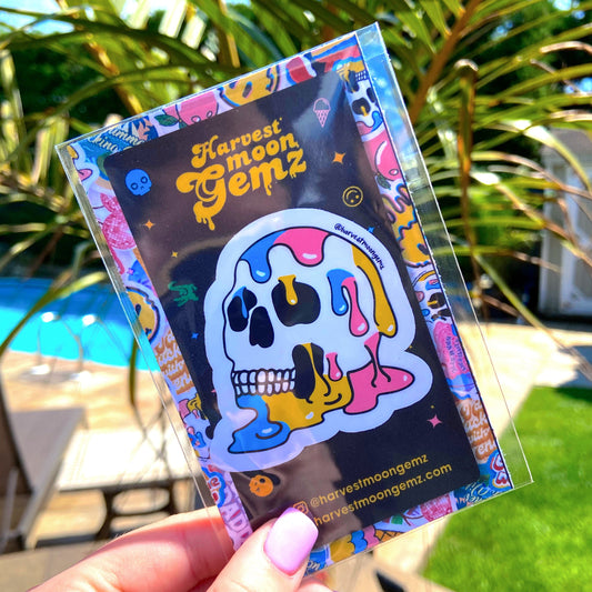 Weird Summer Skull Sticker