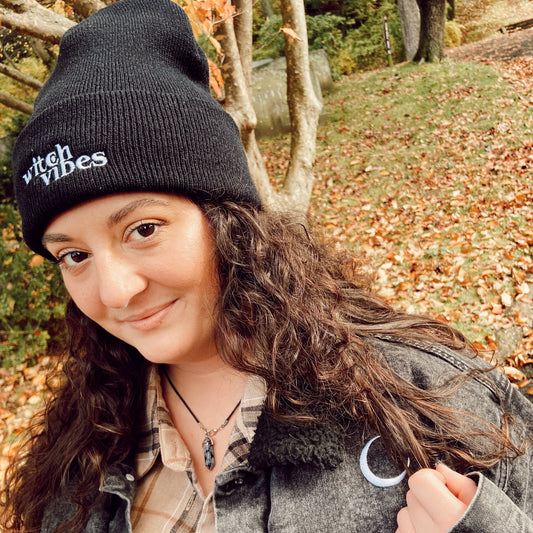 Witch Vibes Cuffed Beanie
