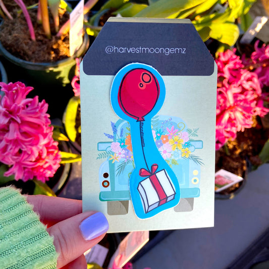 Balloon with Present Sticker Harvest Moon Gemz