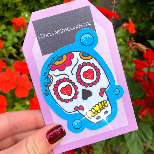 Bubblegum Sugar Skull Sticker Harvest Moon Gemz