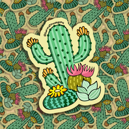 Cactus Succulents Sticker Harvest Moon Gemz