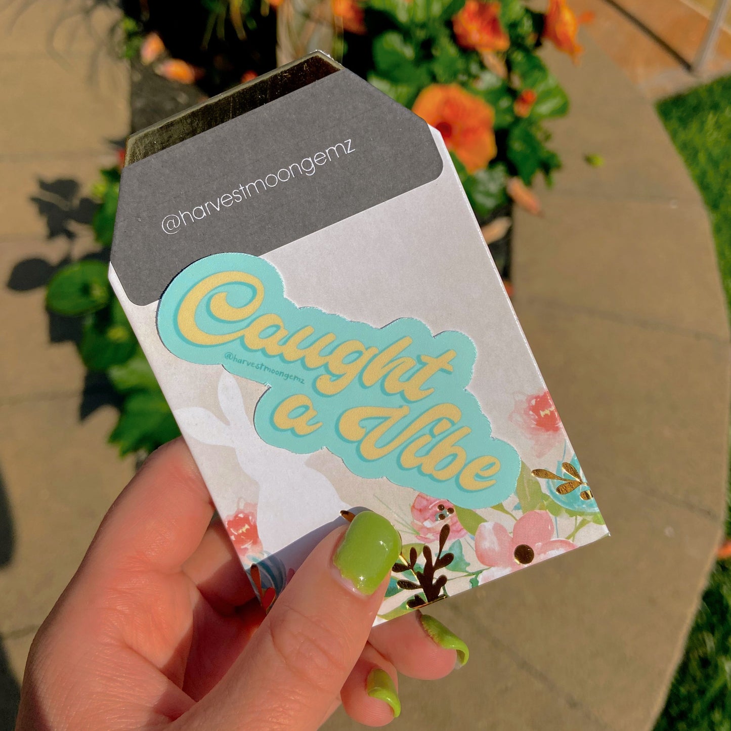 Caught a Vibe Sticker Harvest Moon Gemz