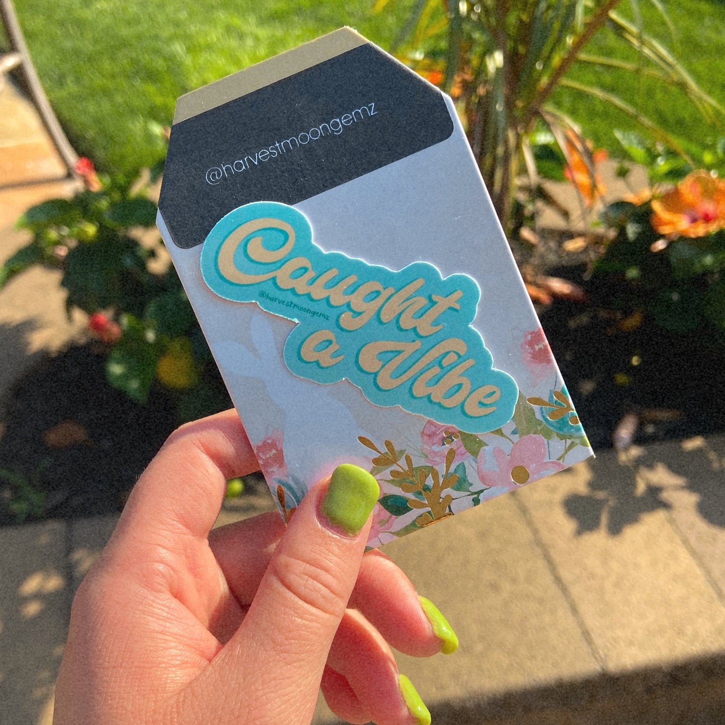 Caught a Vibe Sticker Harvest Moon Gemz