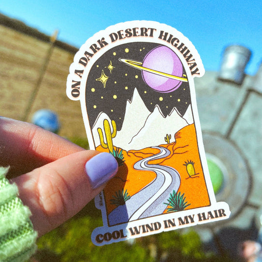 Dark Desert Highway Sticker Harvest Moon Gemz