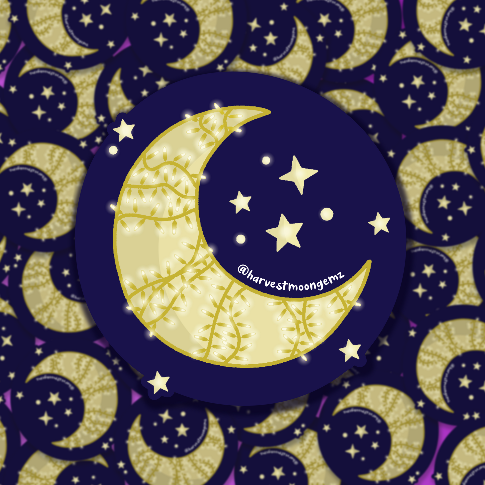 Holiday Moon Sticker Harvest Moon Gemz
