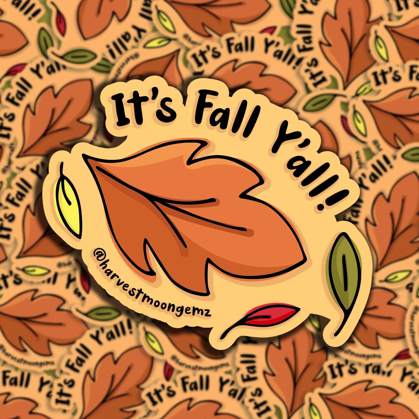 It's Fall Y'all Sticker Harvest Moon Gemz