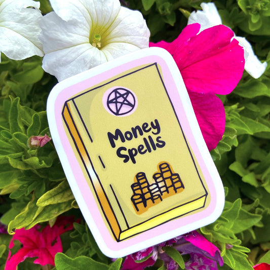 Money Spells Sticker Harvest Moon Gemz