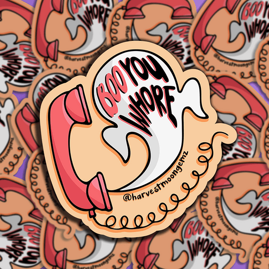 BOO You Whore Sticker Harvest Moon Gemz