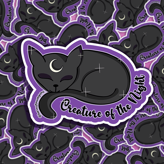 Creature of the Night Sticker Harvest Moon Gemz