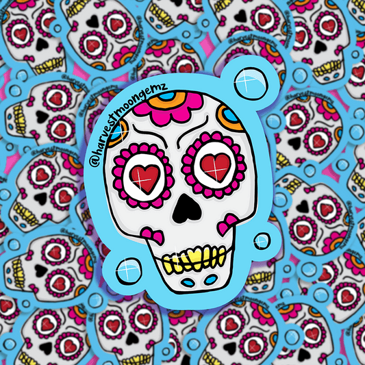 Bubblegum Sugar Skull Sticker Harvest Moon Gemz