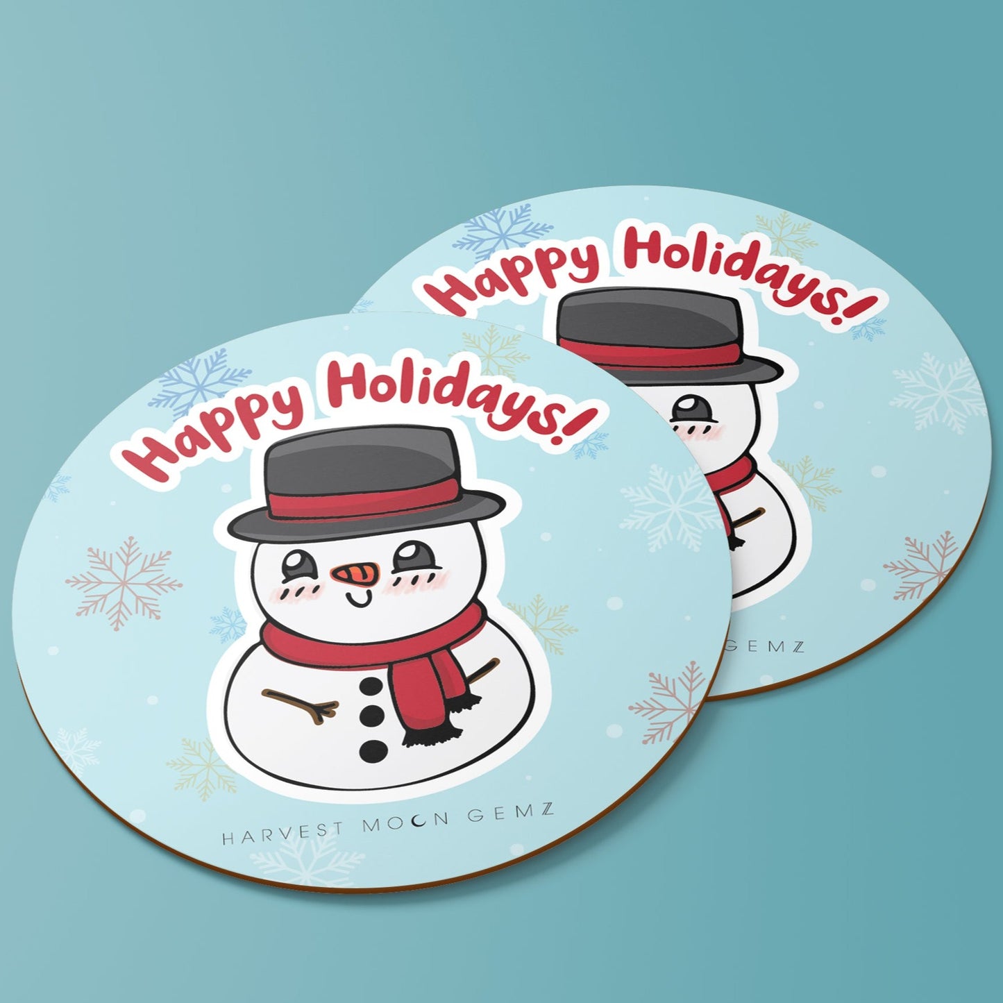 Snowman Coasters Harvest Moon Gemz