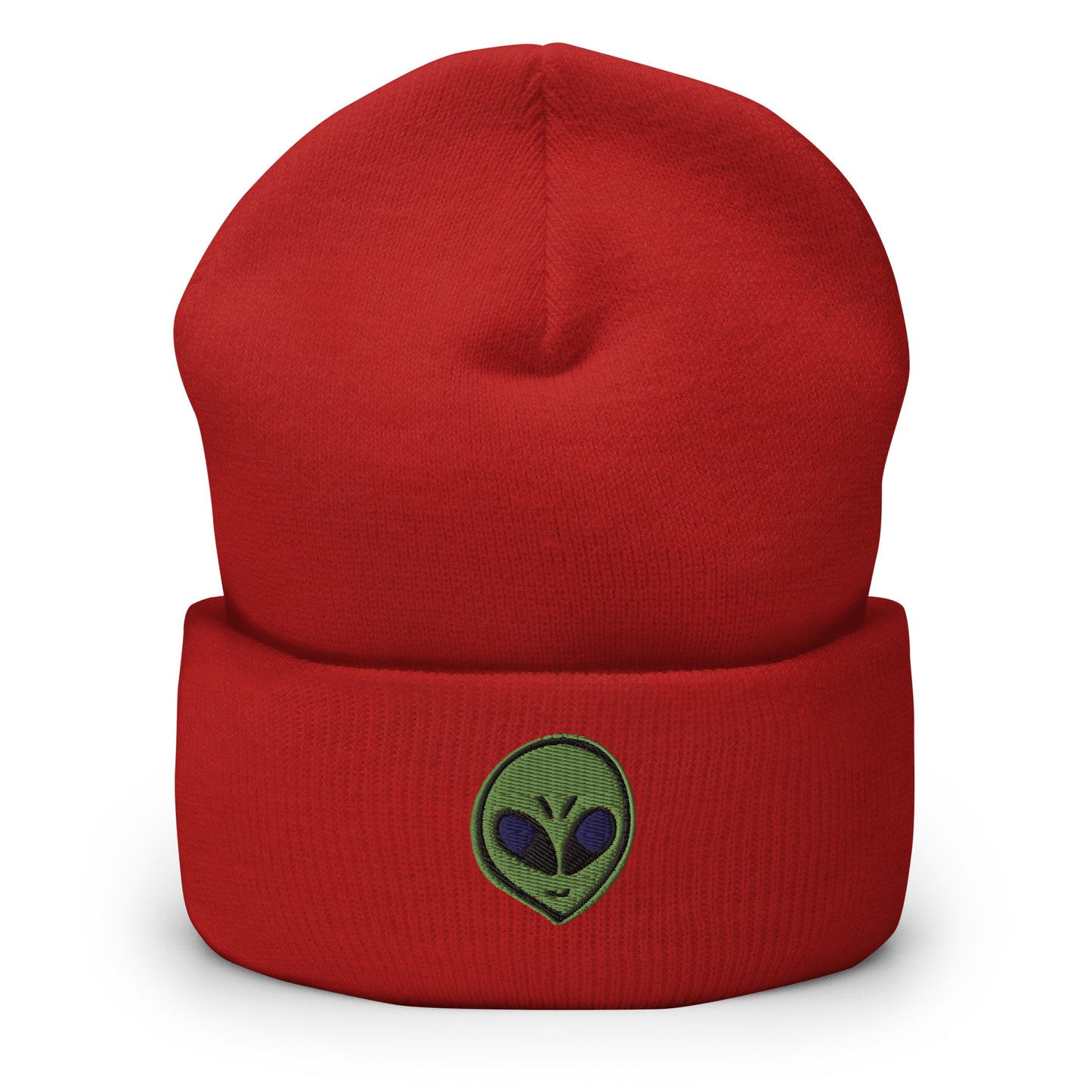 Alien Head Cuffed Beanie Harvest Moon Gemz