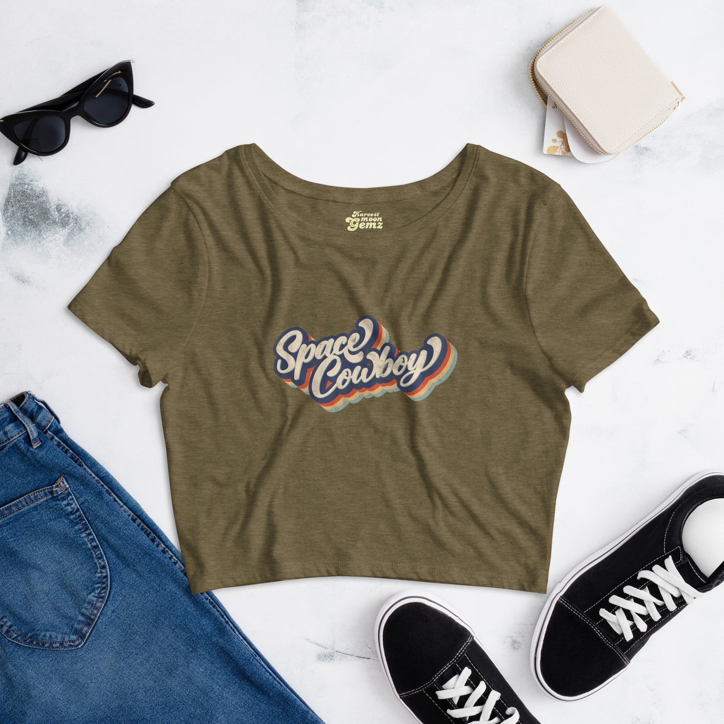Women’s Crop Tee Harvest Moon Gemz