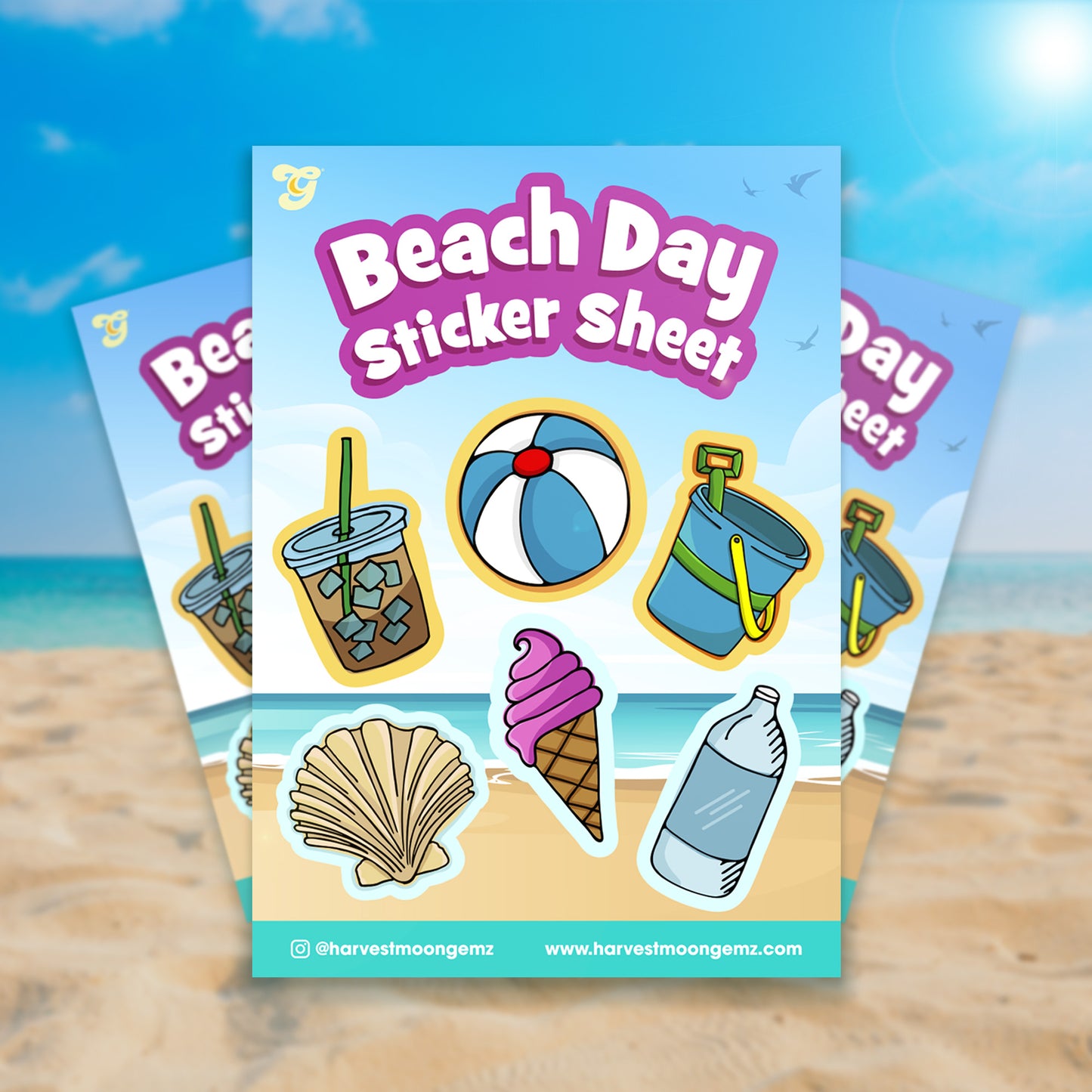 Beach Day Sticker Sheet