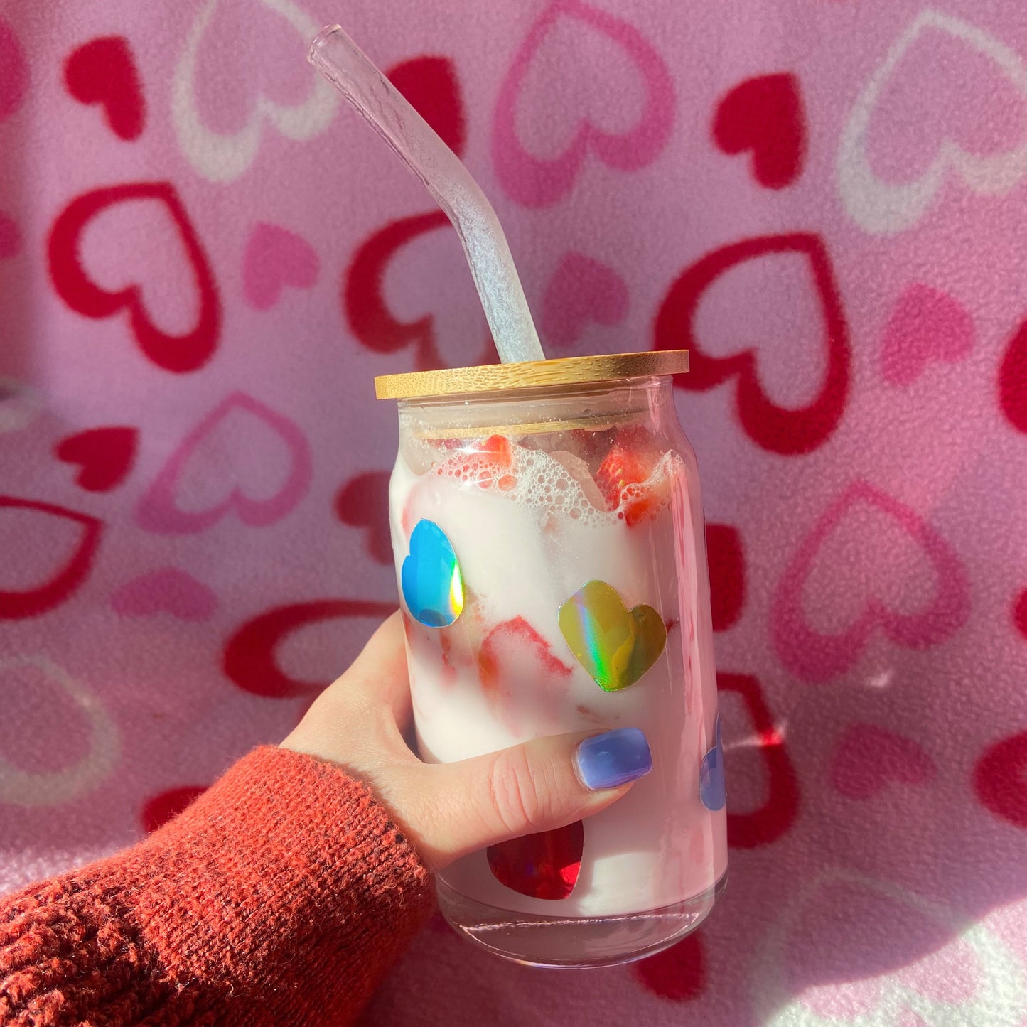 Candy Heart Glass Tumbler