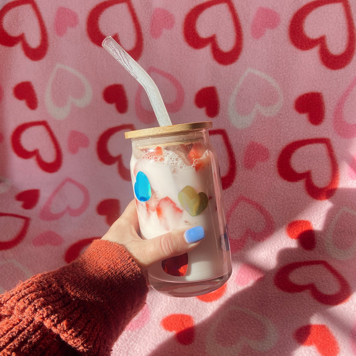 Candy Heart Glass Tumbler