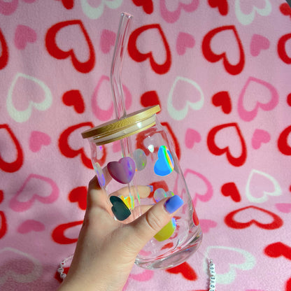 Candy Heart Glass Tumbler