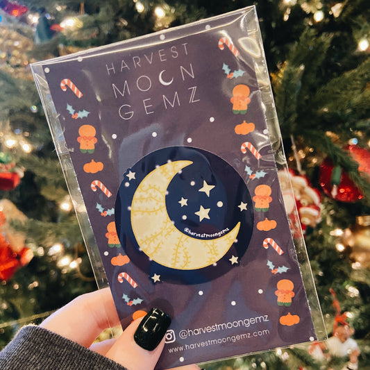 Holiday Moon Sticker