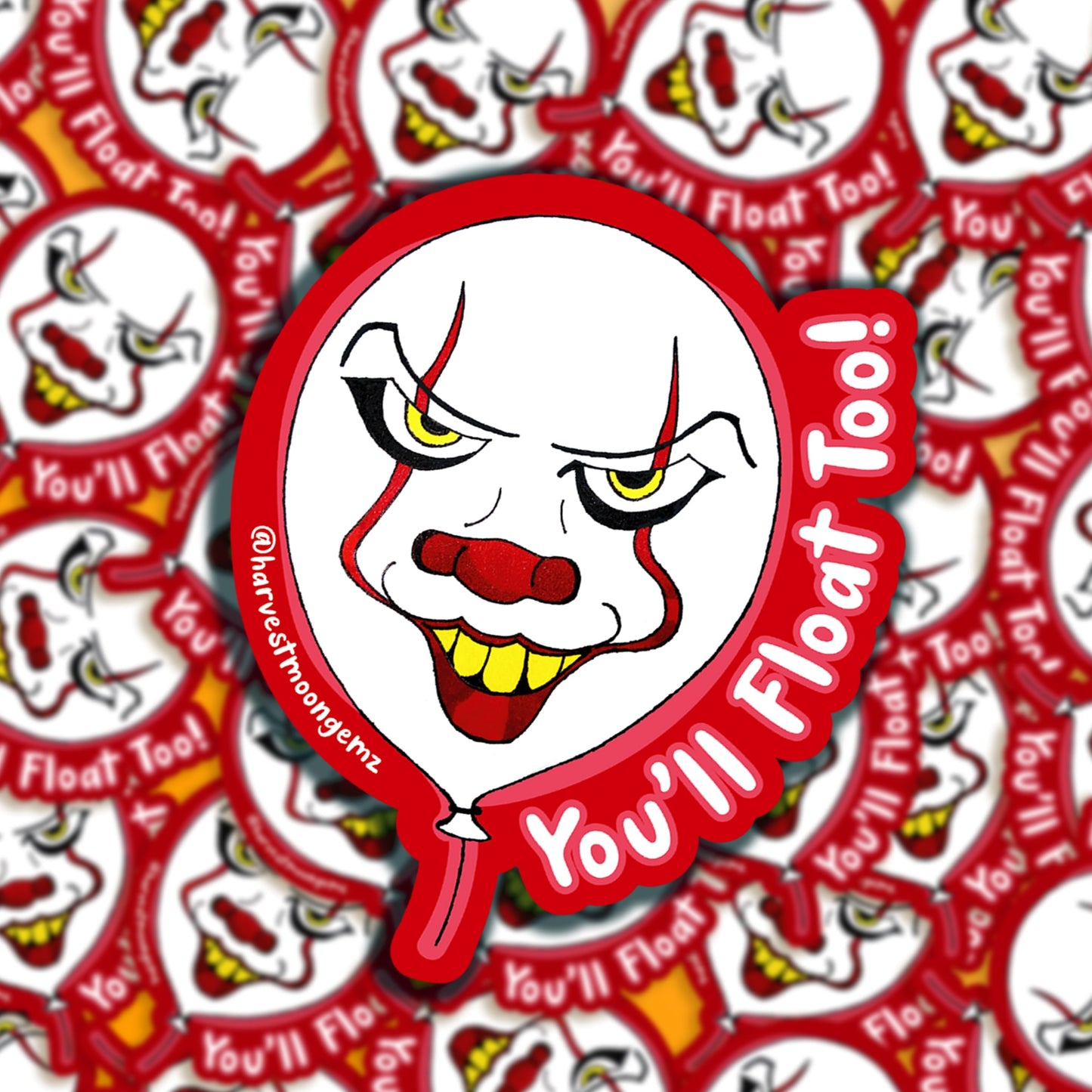 Clown Face Sticker