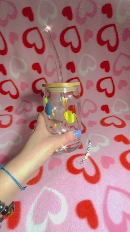 Candy Heart Glass Tumbler