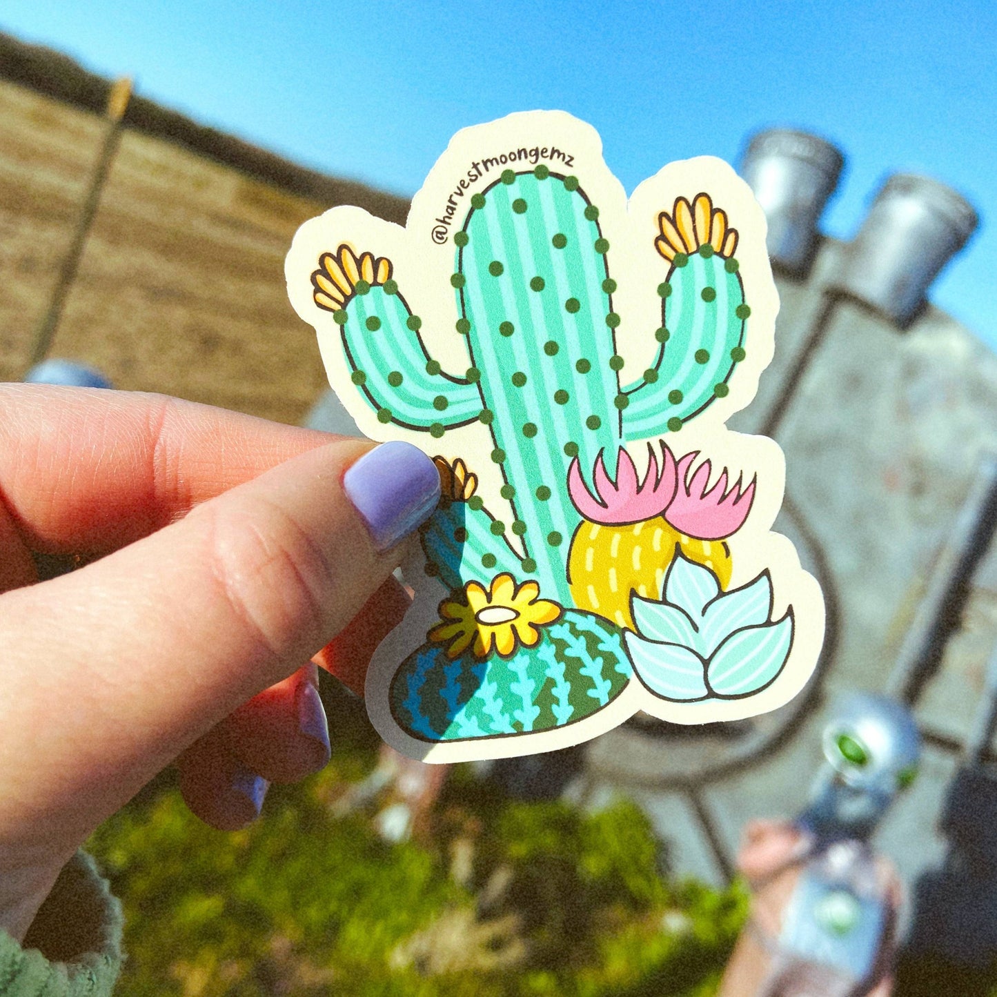 Cactus Succulents Sticker Harvest Moon Gemz