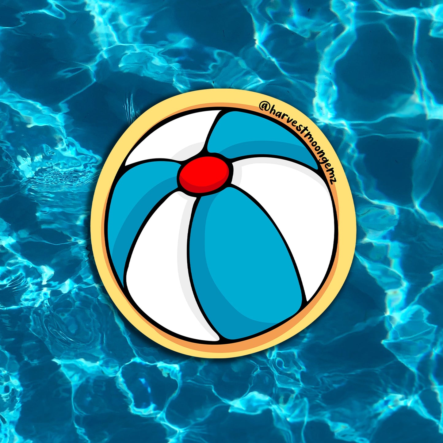 Beach Ball Sticker Harvest Moon Gemz