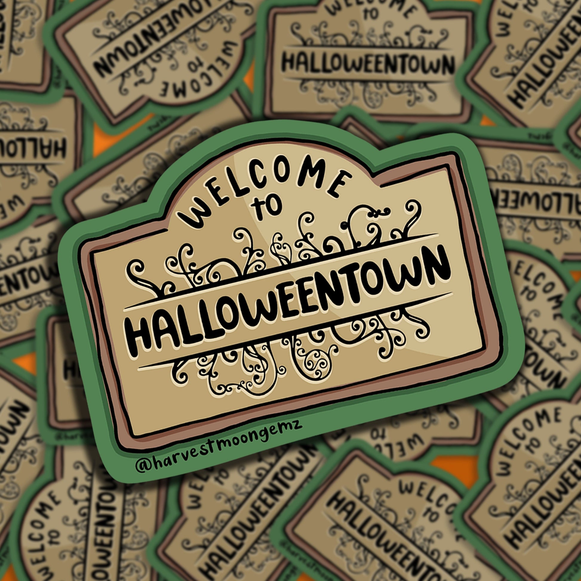 Halloween Town Sticker Harvest Moon Gemz
