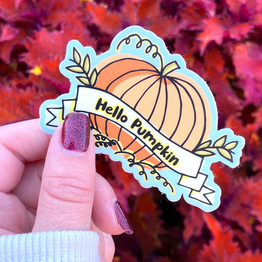 Hello Pumpkin Sticker Harvest Moon Gemz