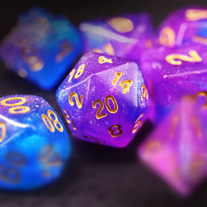 Galaxy Dice Set Harvest Moon Gemz