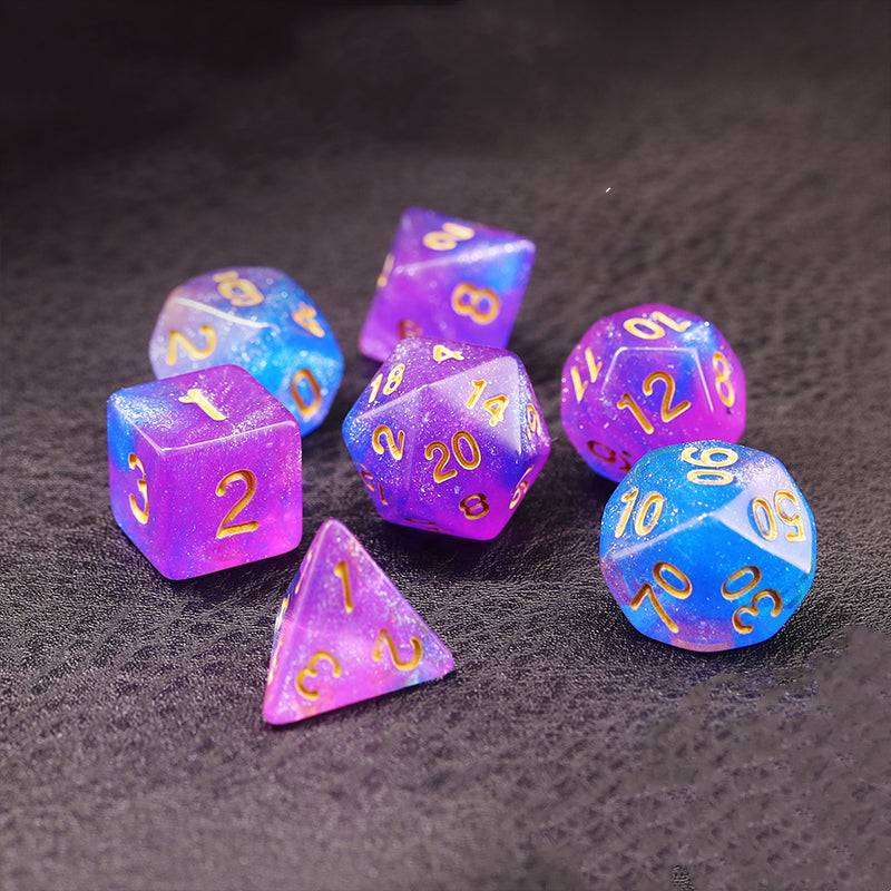 Galaxy Dice Set Harvest Moon Gemz